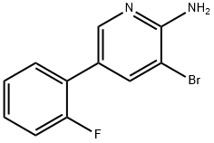 2-Amino-3-bromo-5-(2-fluorophenyl)pyridine Struktur