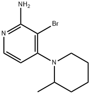 2-Amino-3-bromo-4-(2-methylpiperidin-1-yl)pyridine Struktur