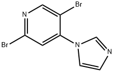 2,5-Dibromo-4-(imidazol-1-yl)pyridine Struktur