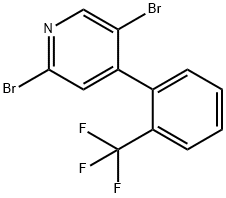 2,5-Dibromo-4-(2-trifluoromethylphenyl)pyridine Struktur