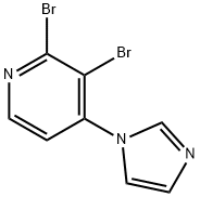 2,3-Dibromo-4-(imidazol-1-yl)pyridine Struktur