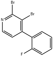 2,3-Dibromo-4-(2-fluorophenyl)pyridine Struktur