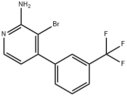 2-Amino-3-bromo-4-(3-trifluoromethylphenyl)pyridine Struktur