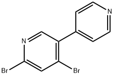 2,4-Dibromo-5-(4-pyridyl)pyridine Struktur