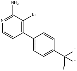 2-Amino-3-bromo-4-(4-trifluoromethylphenyl)pyridine Struktur