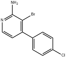 2-Amino-3-bromo-4-(4-chlorophenyl)pyridine Struktur