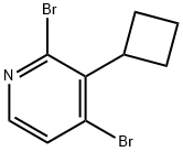 2,4-Dibromo-3-(cyclobutyl)pyridine Struktur