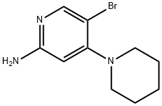 5-Bromo-2-amino-4-(piperidino)pyridine Struktur