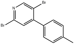 2,5-Dibromo-4-(4-tolyl)pyridine Struktur