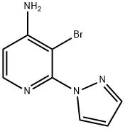 3-BROMO-2-(1H-PYRAZOL-1-YL)PYRIDIN-4-AMINE Struktur