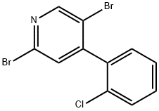 2,5-Dibromo-4-(2-chlorophenyl)pyridine Struktur