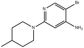 5-BROMO-2-(4-METHYLPIPERIDIN-1-YL)PYRIDIN-4-AMINE Struktur