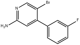 2-Amino-5-bromo-4-(3-fluorophenyl)pyridine Struktur