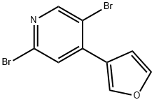 2,5-Dibromo-4-(3-furyl)pyridine Struktur