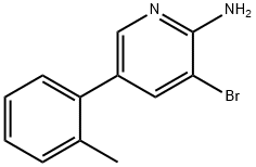 2-Amino-3-bromo-5-(2-tolyl)pyridine Struktur