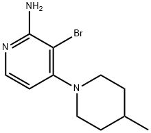 2-Amino-3-bromo-4-(4-methylpiperidin-1-yl)pyridine Struktur