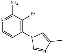 2-Amino-3-bromo-4-(4-methylimidazol-1-yl)pyridine Struktur