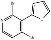 2,4-Dibromo-3-(2-furyl)pyridine Struktur