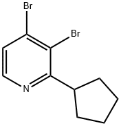 3,4-Dibromo-2-(cyclopentyl)pyridine Struktur