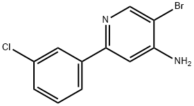 5-BROMO-2-(3-CHLOROPHENYL)PYRIDIN-4-AMINE Struktur