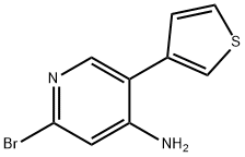 2-Bromo-4-amino-5-(3-thienyl)pyridine Struktur