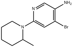 4-Bromo-3-amino-6-(2-methylpiperidin-1-yl)pyridine Structure