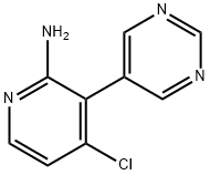 2-Amino-4-chloro-3-(5-pyrimidyl)pyridine Struktur