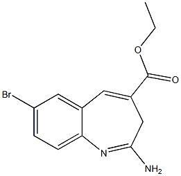 ethyl 2-amino-7-bromo-3H-benzo[b]azepine-4-carboxylate Struktur