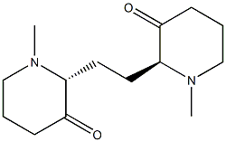 (2R,2'S)-2,2'-Ethylenebis(1-methyl-3-piperidone) Struktur