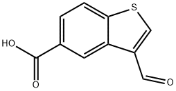 3-formyl-1-benzothiophene-5-carboxylic acid Struktur