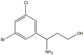 3-AMINO-3-(3-BROMO-5-CHLOROPHENYL)PROPAN-1-OL Struktur