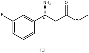 METHYL (3R)-3-AMINO-3-(3-FLUOROPHENYL)PROPANOATE HYDROCHLORIDE Struktur