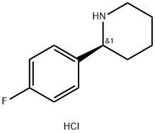 (S)-2-(4-Fluorophenyl)piperidine hydrochloride Struktur