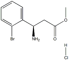 METHYL (3R)-3-AMINO-3-(2-BROMOPHENYL)PROPANOATE HYDROCHLORIDE Struktur