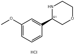 (3R)-3-(3-METHOXYPHENYL)MORPHOLINE HYDROCHLORIDE Struktur