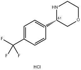 (3S)-3-[4-(TRIFLUOROMETHYL)PHENYL]MORPHOLINE HYDROCHLORIDE Struktur