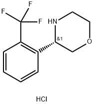 (3S)-3-[2-(TRIFLUOROMETHYL)PHENYL]MORPHOLINE HYDROCHLORIDE Struktur