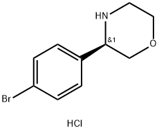 (3R)-3-(4-BROMOPHENYL)MORPHOLINE HYDROCHLORIDE Struktur