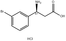 (S)-3-AMINO-3-(3-BROMO-PHENYL)-PROPIONIC ACID HYDROCHLORIDE Struktur