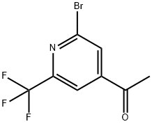 2-bromo-4-acetyl-6-trifluoromethylpyridine Struktur