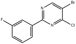 4-Chloro-5-bromo-2-(3-fluorophenyl)pyrimidine Struktur