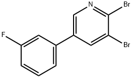 2,3-Dibromo-5-(3-fluorophenyl)pyridine Struktur