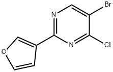 4-Chloro-5-bromo-2-(3-furyl)pyrimidine Struktur