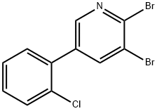 2,3-Dibromo-5-(2-chlorophenyl)pyridine Struktur