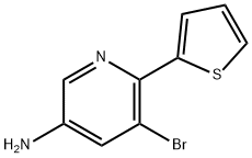 3-Amino-5-bromo-6-(2-thienyl)pyridine Struktur