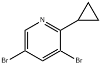 3,5-Dibromo-6-(cyclopropyl)pyridine Struktur