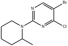 4-Chloro-5-bromo-2-(2-methylpiperidin-1-yl)pyrimidine Struktur