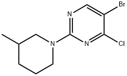 4-Chloro-5-bromo-2-(3-methylpiperidin-1-yl)pyrimidine Struktur