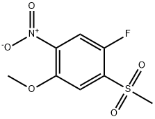 1-fluoro-4-methoxy-2-(methylsulfonyl)-5-nitrobenzene Struktur