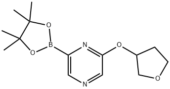 6-(Tetrahydrofuran-3-yloxy)pyrazine-2-boronic acid pinacol ester Struktur